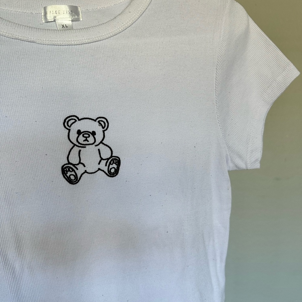 Teddy Bear Ribbed Top - Picture 3 of 3